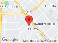 Map of JESSE'S AUTO MART at 14034 Van Nuys Blvd., Arleta, CA 91331