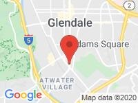 Map of FUTURE AUTO SALES, INC. at 1711 South Brand Blvd., Glendale, CA 91204