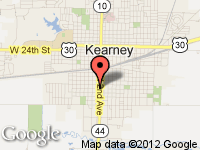 Map of Kearney at 1422 Second Ave., Kearney, NE 68847