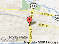 Map of Jody's Auto Sales, Inc. at 4 South Jeffers, North Platte, NE 69101