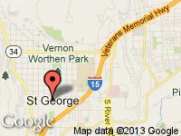 Map of St. George, Utah at Specialties Automotive Group, LLC, St. George, UT 84770-2625