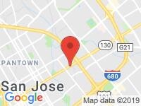 Map of All USA Motors. at 1260 E. Santa Clara Street,, San Jose, CA 95116