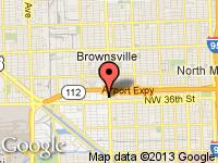 Map of AnyCar Wholesale at 3700 NW 27th Ave., Miami, FL 33142