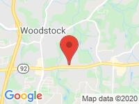 Map of Platinum Used Cars at 10915 Highway 92 East, Woodstock, GA 30188