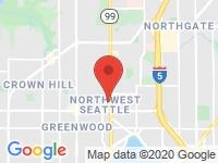 Map of Babylon Auto Sale, Inc. at 8715 Aurora Ave. N., Seattle, WA 98103
