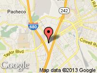 Map of Elite Motor Cars at 1671 Challenge Drive, Concord, CA 94520