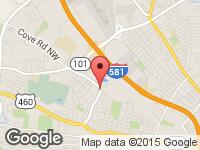 Map of Bob's Car Corner at 2610 Cove Rd NW, Roanoke, VA 24017