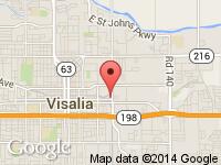Map of Dollar Bill Auto Sales at 1234 E Center Ave, Visalia, CA 93292