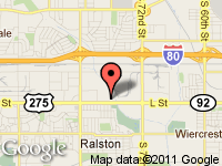Map of L.A. AUTO SALES INC. at 7700 L ST, Omaha, NE 68127
