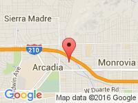 Map of Arcadia Motorcycle Company at 136 E. Saint Joseph St., Arcadia, CA 91006