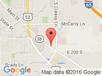Map of Del Real Auto Sales at 3816 State Road 38 East, Lafayette, IN 47905