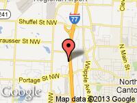Map of Motion Autosport at 7179 Sunset Strip Ave., North Canton, OH 44720