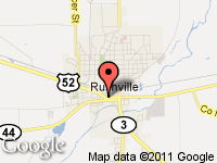 Map of Campbell Brothers Auto Sales Inc. at 325 W. 2nd St., Rushville, IN 46173