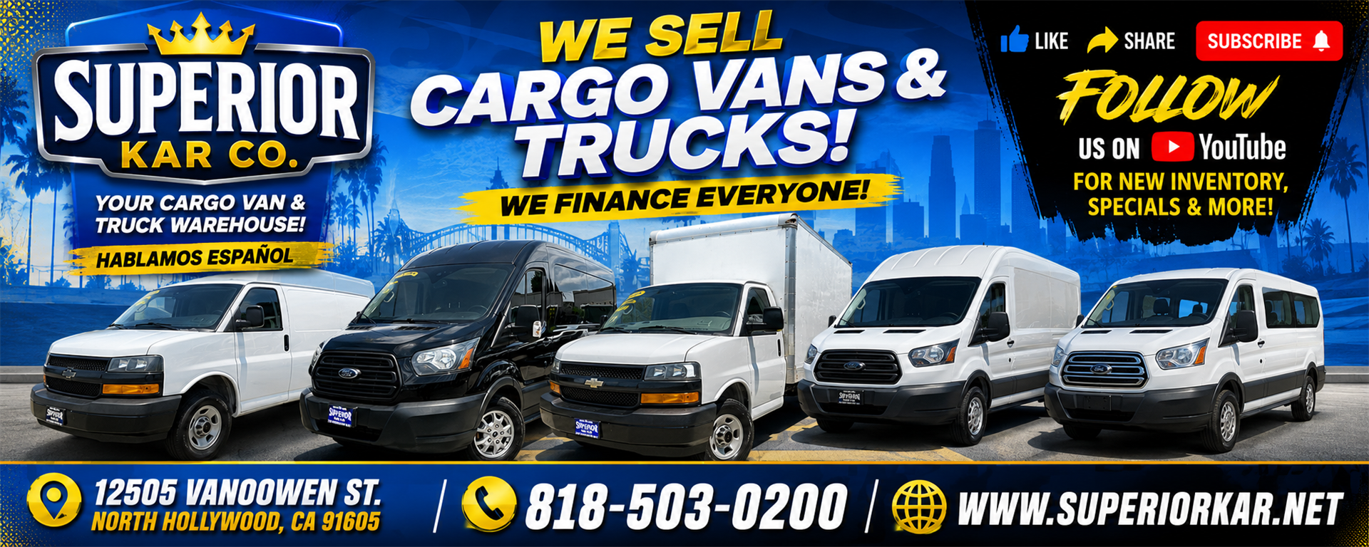 Superior Kar Co |Used Cargo Vans, Trucks |North Hollywood