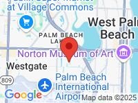 Map of Gulfstream Motorcars at 1622 Donna Rd, West Palm Beach, FL 33409