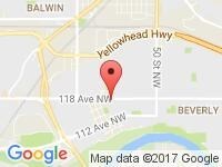 Map of 1st Canadian Auto Sales & Service at 5905 118 Avenue, Edmonton, AB T5W 1E5