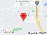 Map of San Diego ECARS Inc at 8830 Miramar Rd, San Diego, CA 92126