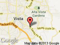 Map of Rockstar Rides at 1036 S Santa Fe Ave., Vista, CA 92084