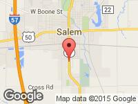 Map of Ace Auto Sales & Detailing LLC at 1411 SOUTH BROADWAY, Salem, IL 62881