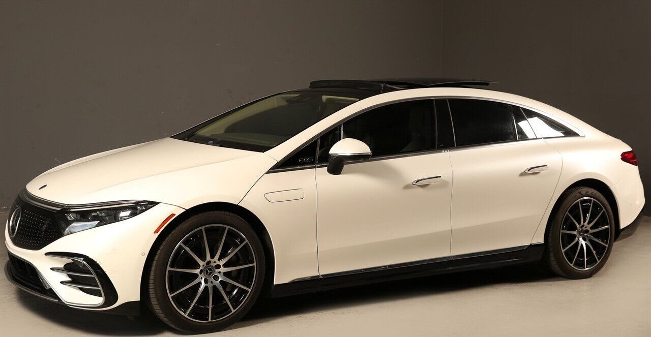 2022 Mercedes-Benz EQS 450+ in Diamond White at Ultimate Motorsport Houston