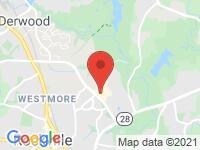 Map of Performance Auto Gallery at 14803 Southlawn Lane, Rockville, MD 20850