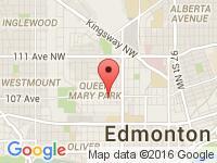 Map of Northstar Auto Group at 11103-107 Ave, Edmonton, AB T5H 0Y2