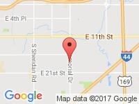 Map of Las Americas Auto Sales # 2 at 1626 S Memorial Drive, Tulsa, OK 74112
