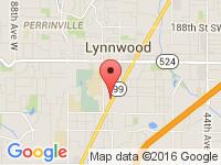 Map of Quality Auto Center at 20420 WA-99, Lynnwood, WA 98036