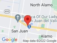 Map of Barrett Auto Gallery LLC at 411 east interstate Hwy 2, San J Uan, TX 78589