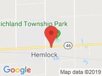 Map of Hemlock Auto Sales at 15753 Gratiot Rd, Hemlock, MI 48626