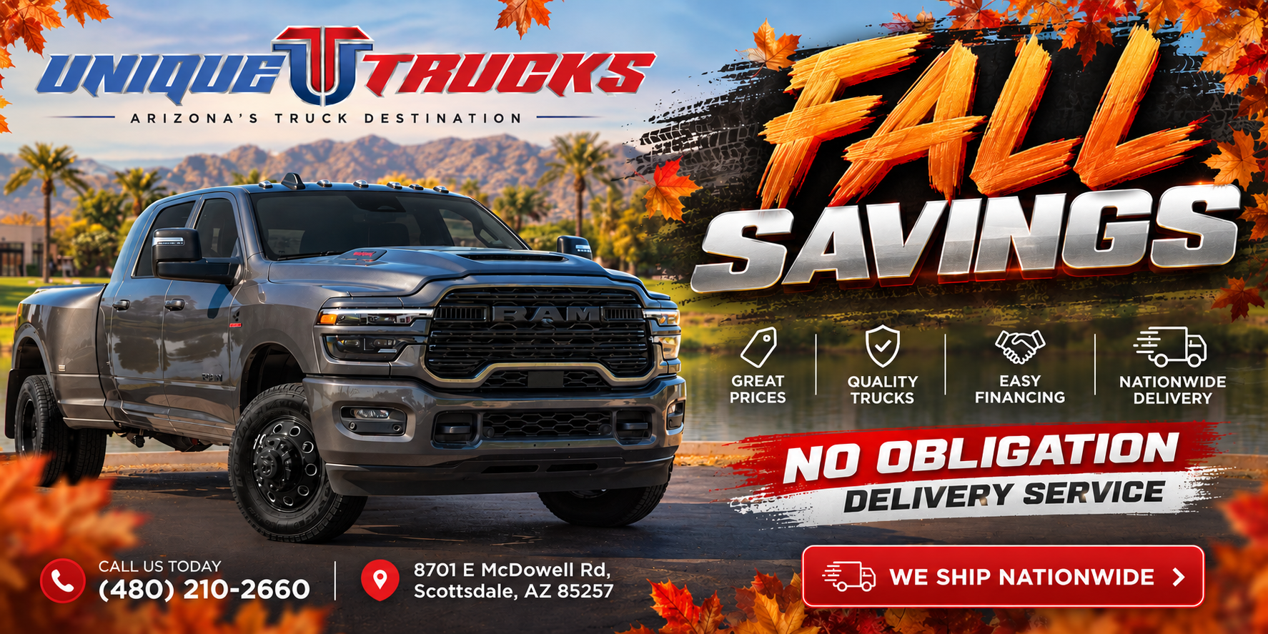 Summer Inventory Blowout Sale on lifted diesel and used trucks at Unique Trucks in Scottsdale, Arizona