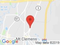 Map of Robert J Inc at 285 Northbound Gratiot Ave, Mount Clemens, MI 48043