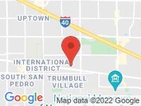 Map of Tim's Toys LLC at 127 Utah St.  NE, Albuquerque, NM 87108
