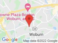 Map of Cargotiator Auto Sales at 104 Winn St, Woburn, MA 01801