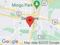 Map of Delaware Auto Sales at 253 S Sandusky Street, Delaware, OH 43015