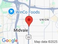 Map of Rideout Auto Sales at 27 E Forbush Ave, Midvale, UT 84047