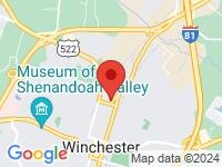 Map of Auto Gallery Motorcars at 663 N Loudoun St, Winchester, VA 22601