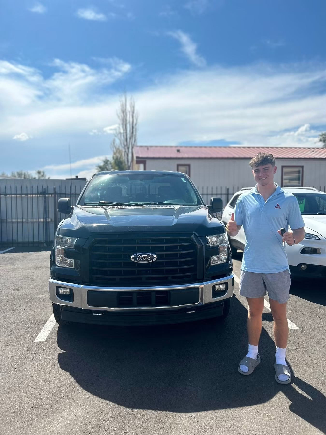 man with money excited to sell car