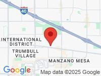 Map of Almanza's Motorsports LLC at 9701 Central Ave NE, Albuquerque, NM 87123