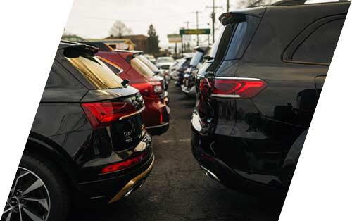 Used SUV inventory lineup at Warrington Auto Sales in Warrington Pennsylvania with premium vehicles parked