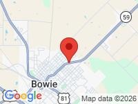 Map of Mikeys Auto Sales at 1611 Highway 59 N, Bowie, TX 76230