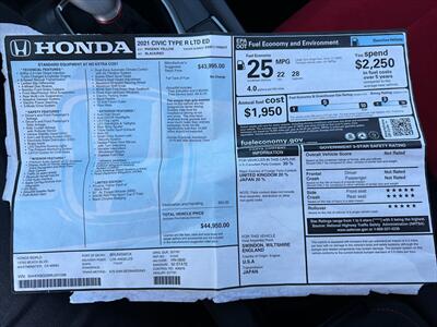 2021 Honda Civic Type R Limited Edition   - Photo 43 - Monterey Park, CA 91755-3027