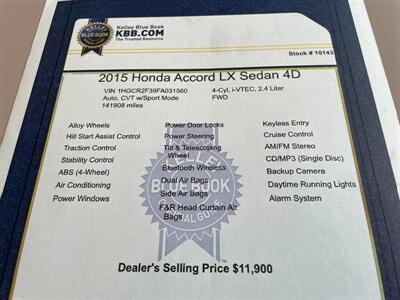 2015 Honda Accord LX   - Photo 13 - Pleasanton, CA 94566
