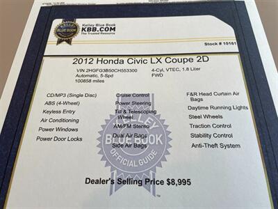 2012 Honda Civic LX   - Photo 13 - Pleasanton, CA 94566