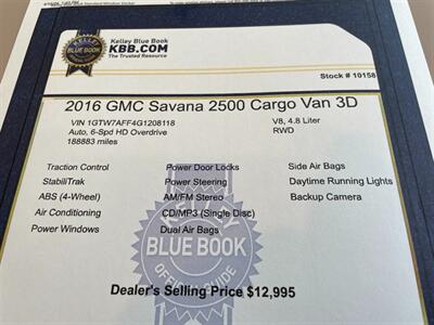 2016 GMC Savana 2500   - Photo 13 - Pleasanton, CA 94566