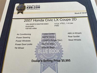 2007 Honda Civic LX   - Photo 12 - Pleasanton, CA 94566
