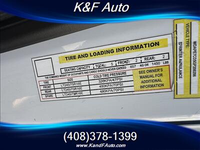 2016 Mercedes-Benz Sprinter 2500  144 " WB, High Roof, Diesel Ambulance - Photo 97 - Campbell, CA 95008