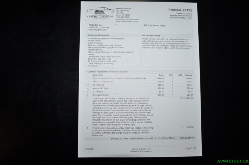 1969 Ford Bronco   - Photo 61 - Scottsdale, AZ 85260