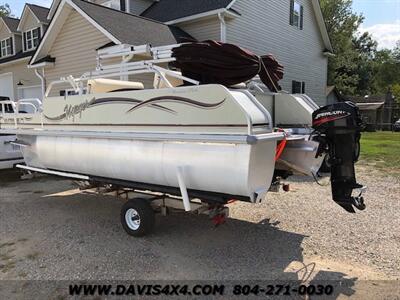 2005 Voyager Boat 18.5 Ft Pontoon Boat With Mercury 25 HP Outboard  Engine - Photo 2 - North Chesterfield, VA 23237