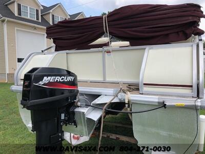2005 Voyager Boat 18.5 Ft Pontoon Boat With Mercury 25 HP Outboard  Engine - Photo 16 - North Chesterfield, VA 23237